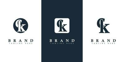 Modern and simple Lowercase CK Letter Logo, suitable for any business with CK or KC initials. vector