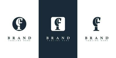 Modern and simple Lowercase CF Letter Logo, suitable for any business with CF or FC initials. vector