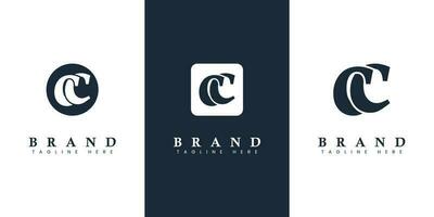 Modern and simple Lowercase CC Letter Logo, suitable for any business with CC initials. vector