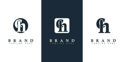 Modern and simple Lowercase CH Letter Logo, suitable for any business with CH or HC initials. vector
