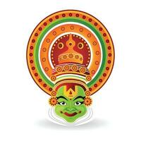 realista ilustración Kathakali vector