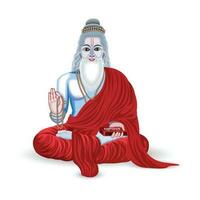 Hand drawn guru purnima illustration vector