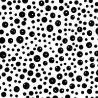 seamless black pattern with dots, in the style of emotive figural distortions, free brushwork, nostalgic minimalism, decorative patterns, simple, applecore, white background vector