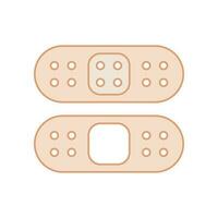 Medical plaster adhesive bandage isolated on white background vector illustration