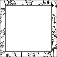 floral square frame vector