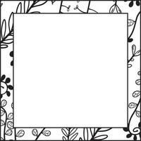 floral square frame vector