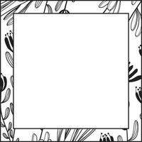 floral square frame vector