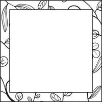 floral square frame vector