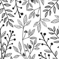 floral leaves pattern vector