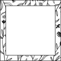 floral square frame vector