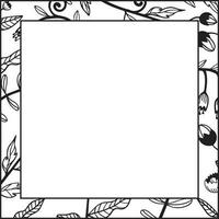 floral square frame vector