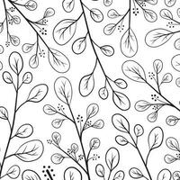 floral leaves pattern vector