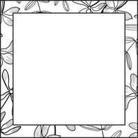 floral square frame vector