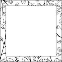 floral square frame vector