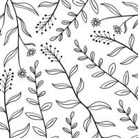 floral leaves pattern vector