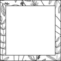 floral square frame vector