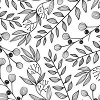 floral leaves pattern vector