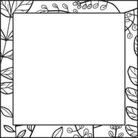 floral square frame vector