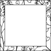 floral square frame vector