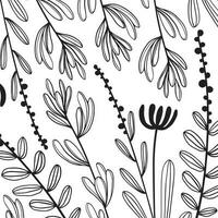 floral leaves pattern vector