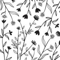 floral leaves pattern vector