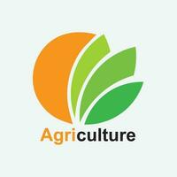 Natural agriculture logo design service vector