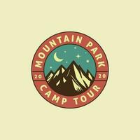 Mountain Park Adventure Vintage Badge vector