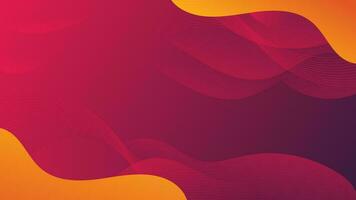 Abstract Gradient red orange liquid Wave Background vector