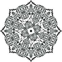 Black and white mandala vector illustration