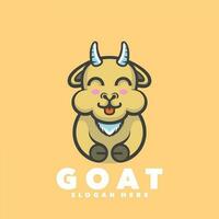 Goat cute mascot vector