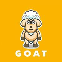 Goat cartoon logo vector