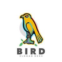 pájaro sencillo logo vector