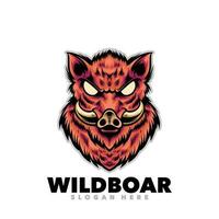 Pig wildboar logo vector