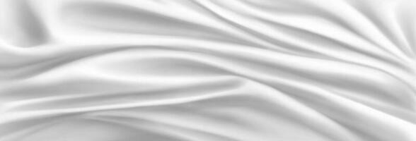 Realistic abstract white silk background vector