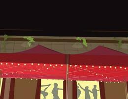 Night Club with Dancing People vector