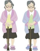 Grandma in Two Styles vector