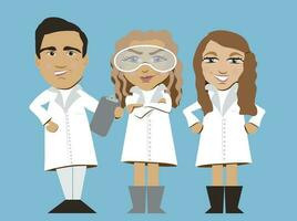 Set of Scientists vector