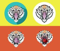 Intricate Vector Tiger Logo Set