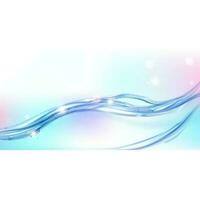 Water splash, flowing water realistic background vector