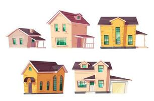 Evolution house architecture housing progress set vector
