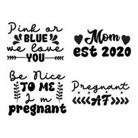 Pregnancy T-Shirt Design Bundle vector