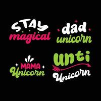 Unicorn T Shirt Design Bundle vector