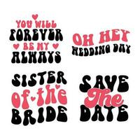 paquete de diseño de camiseta de boda vector