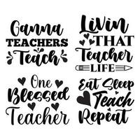 Teacher T Shirt Design Bundle vector