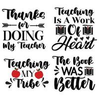 Teacher T Shirt Design Bundle vector