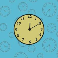 Large Clock on Clock Pattern Background vector