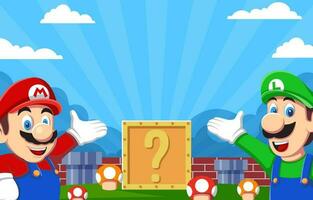 Super Mario Bros Background Vector Art, Icons, and Graphics for