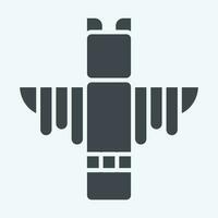 Icon Totem. related to American Indigenous symbol. glyph style. simple design editable vector