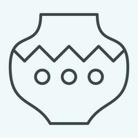 Icon Pot. related to American Indigenous symbol. line style. simple design editable vector
