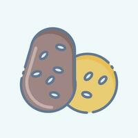 Icon Potato. related to American Indigenous symbol. simple design editable vector